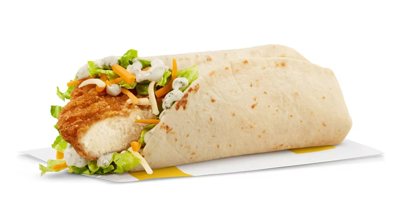Ranch Chicken Snack Wrap with Crispy Chicken