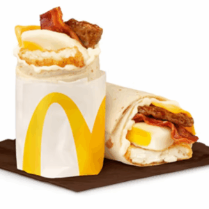 Sausage, Bacon & Egg Breakfast Wrap